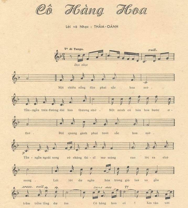 Sheet nhạc Cô Hàng Hoa